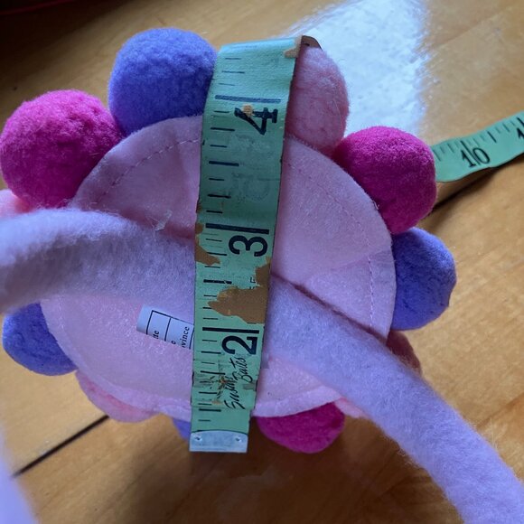 Happy Birthday Colorful Headband with Pom Poms - Picture 3 of 8